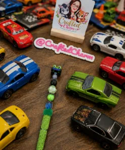 Handmade racing car pen