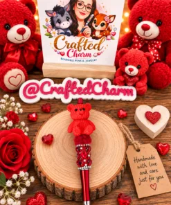 Red teddy bear pen