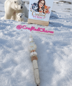 Polar bear beaded pen
