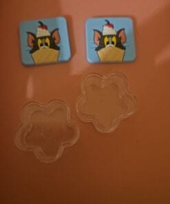 flat backs & mini plastic flower shaped pots