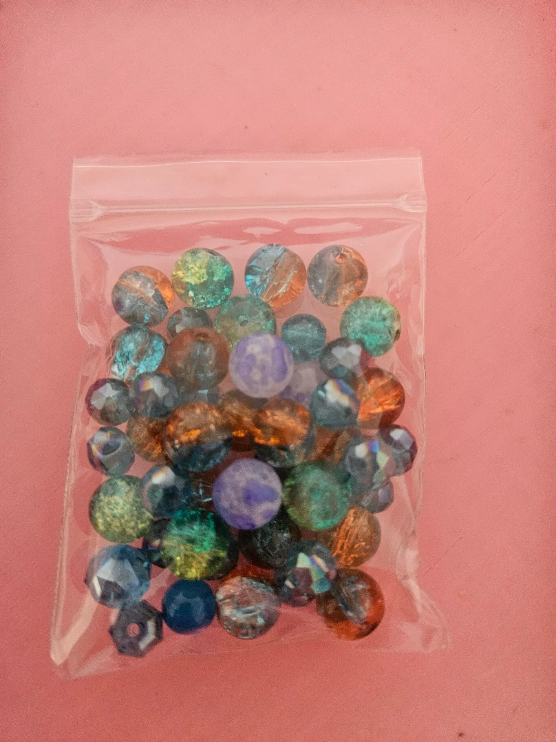 mix bag of glass beads for jewellery