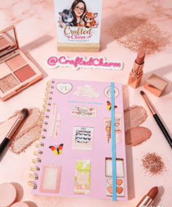 Pink "P.Louise" beauty inspired hand designed notebook