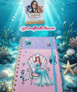 Under-The-Sea Ariel inspired hand designed notebook